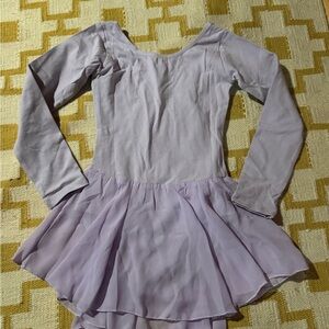 Lavender Long-Sleeve Kids Costume Dress
